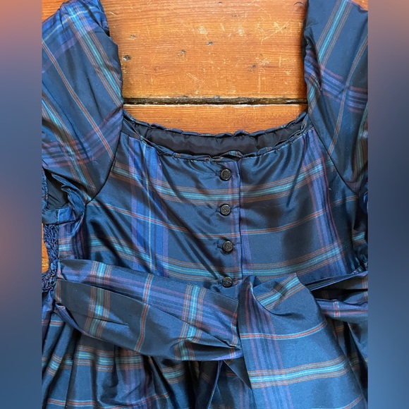 Ralph Lauren silk taffeta smocked holiday dress 6 - Picture 5 of 10